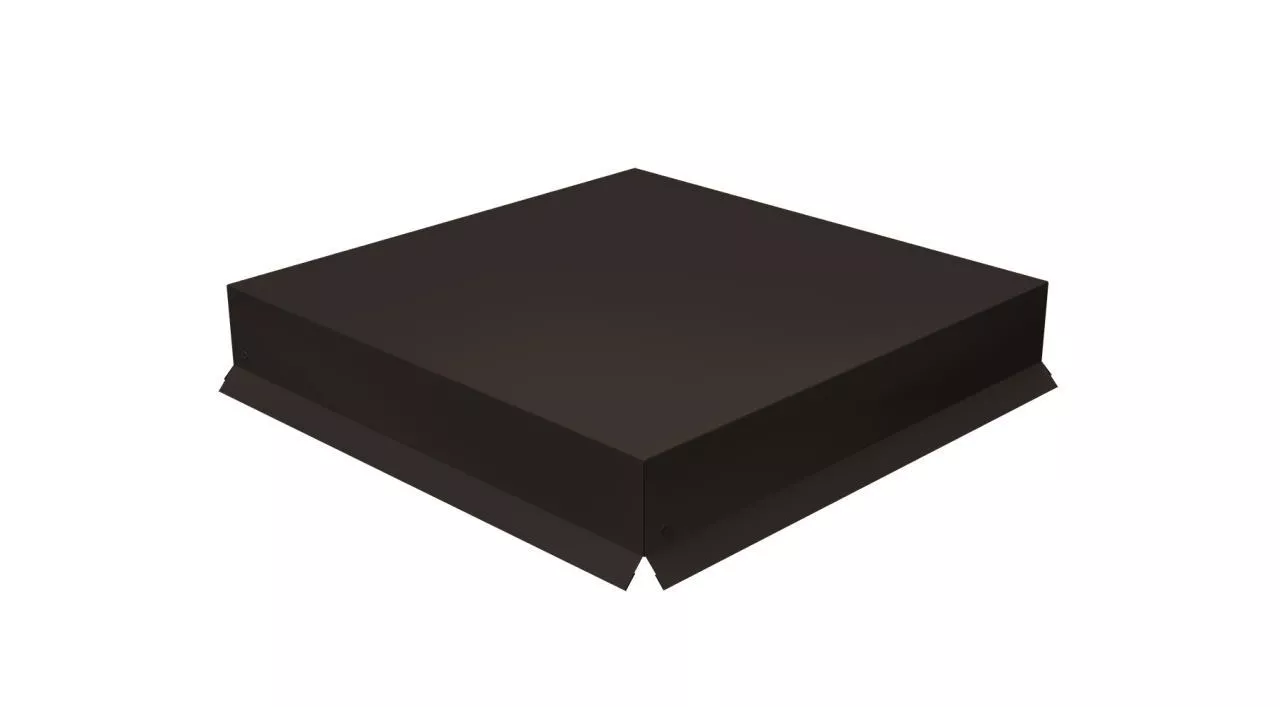 Колпак на столб крышка 390х390мм 0,5 Satin Matt TX с пленкой RR 32 темно-коричневый купить в екатеринбурге