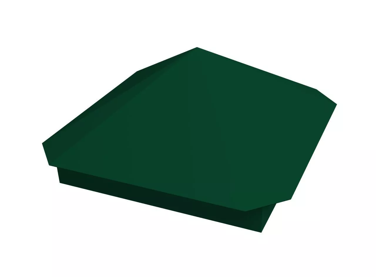 Колпак на столб Пирамида 390х390мм 0,5 Satin с пленкой RAL 6005 зеленый мох купить в екатеринбурге