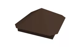 Колпак на столб Пирамида 350х350мм 0,5 Satin с пленкой RAL 8017 шоколад. Артикул: 31998