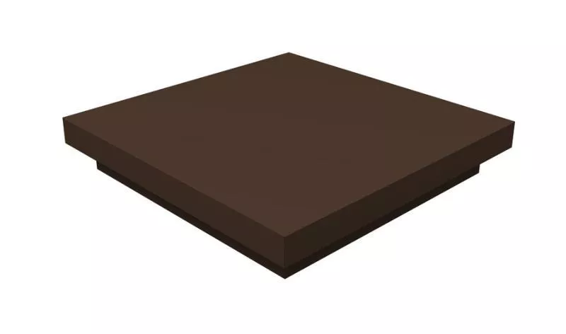 Колпак на столб плоский 250х250мм 0,5 Satin Matt с пленкой RAL 8017 шоколад купить в екатеринбурге