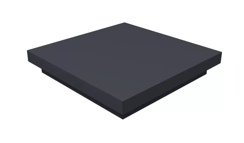 Колпак на столб плоский 385х385мм 0,5 Satin Matt с пленкой RAL 7024 мокрый асфальт купить в екатеринбурге