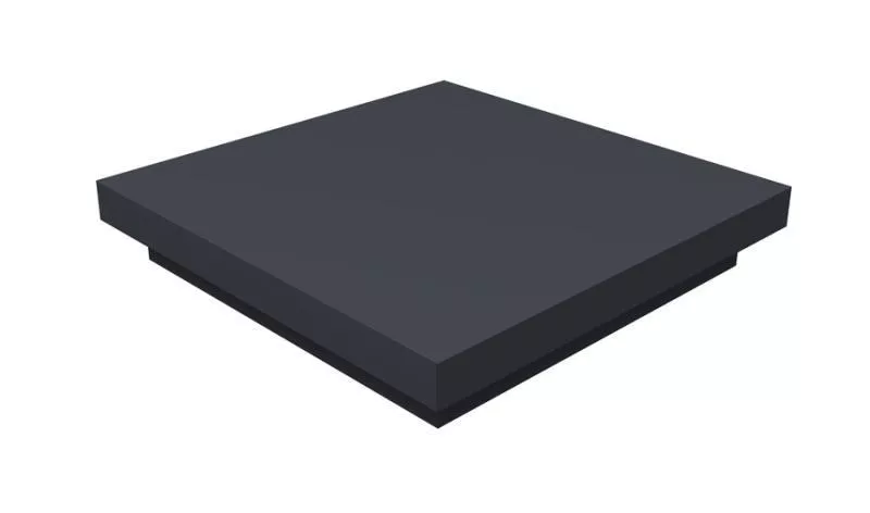 Колпак на столб плоский 385х385мм 0,5 Satin с пленкой RAL 7024 мокрый асфальт купить в екатеринбурге
