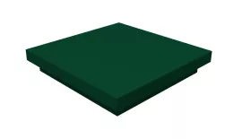Колпак на столб плоский 390х390мм 0,5 Satin с пленкой RAL 6005 зеленый мох. Артикул: 32379