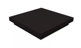 Колпак на столб плоский 390х390мм 0,5 Satin с пленкой RAL 9005 черный. Артикул: 32675