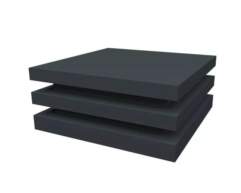 Колпак на столб плоский елка 910х910мм 0,5 Satin с пленкой RAL 7016 антрацитово-серый купить в екатеринбурге