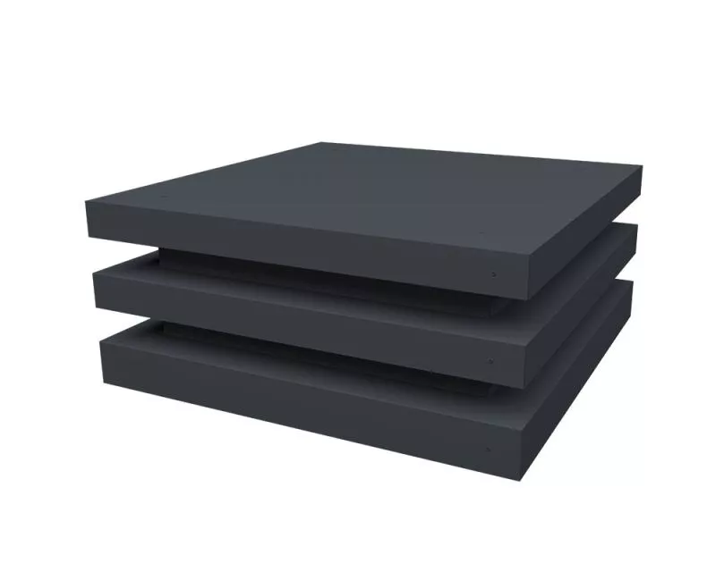 Колпак на столб плоский елка 390х390мм 0,5 Satin Matt TX с пленкой RAL 7024 мокрый асфальт купить в екатеринбурге