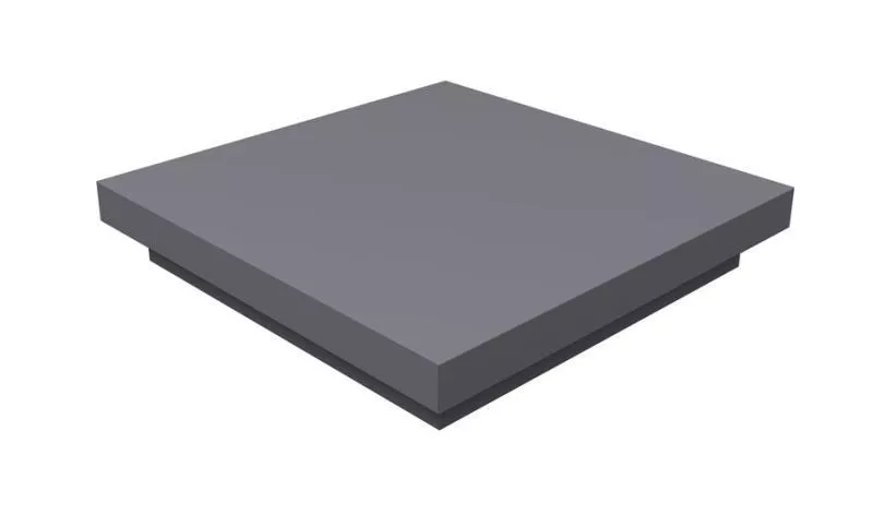 Колпак на столб плоский 390х390мм 0,45 PE с пленкой RAL 7004 сигнальный серый купить в екатеринбурге