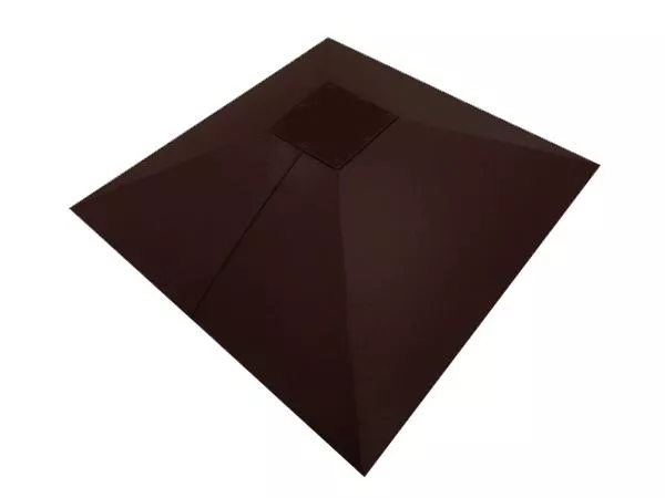 Колпак на столб под фонарь 390х390мм 0,5 GreenCoat Pural BT с пленкой RR 887 шоколадно-коричневый (RAL 8017 шоколад) купить в екатеринбурге