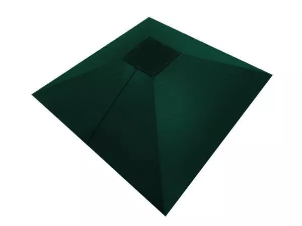 Колпак на столб под фонарь 390х390мм 0,5 Satin с пленкой RAL 6005 зеленый мох купить в екатеринбурге