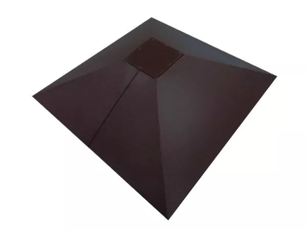 Колпак на столб под фонарь 390х390мм 0,5 Satin с пленкой RAL 7024 мокрый асфальт купить в екатеринбурге