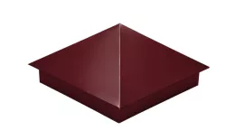 Колпак на столб 390х390мм 0,45 Drap TX с пленкой RAL 3005 красное вино. Артикул: 31880