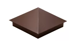Колпак на столб 350х350мм с отливом 0,45 Drap ST с пленкой RAL 8017 шоколад. Цена: 1820 руб. Артикул: 31973