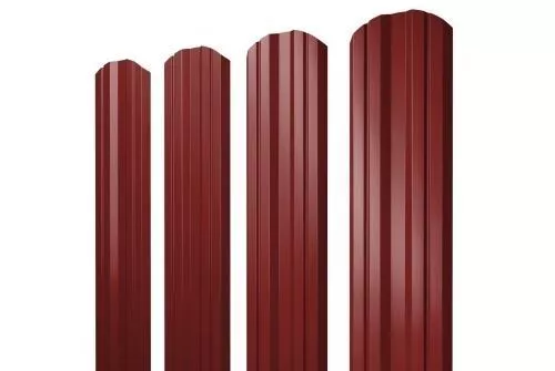 Штакетник Grand Line Twin фигурный 0,5 Satin RAL 3011 Коричнево-красный купить в екатеринбурге