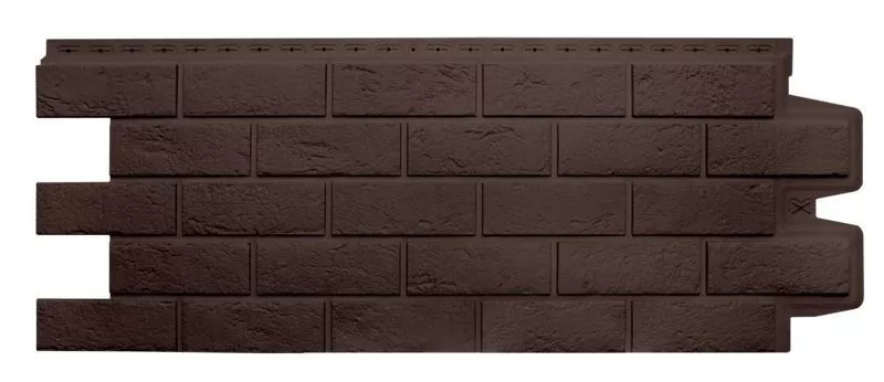 Фасадные панели GRAND LINE Коллекция Состаренный Кирпич Classic шоколадный купить в екатеринбурге
