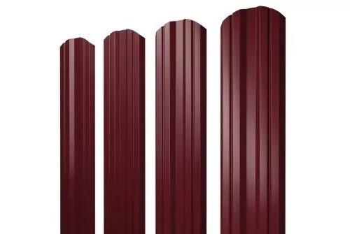 Штакетник Grand Line Twin фигурный 0,45 PE RAL 3005 Красное вино купить в екатеринбурге