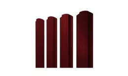 Штакетник Grand Line Прямоугольный фигурный 0,5 Velur RAL 3005 Красное вино. Артикул: Prymoyg_fig_ GL18