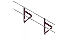 Ограждение кровельное на фальц Optima 0,65х2м RAL 3005. Артикул: 44387