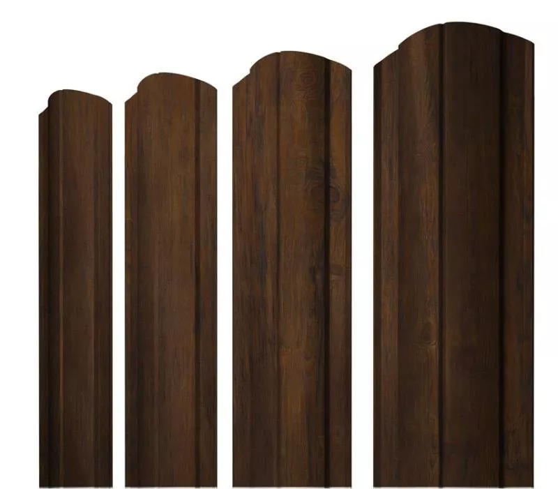 Штакетник Круглый фигурный 0,45 Print Elite Chestnut Wood TwinColor купить в екатеринбурге