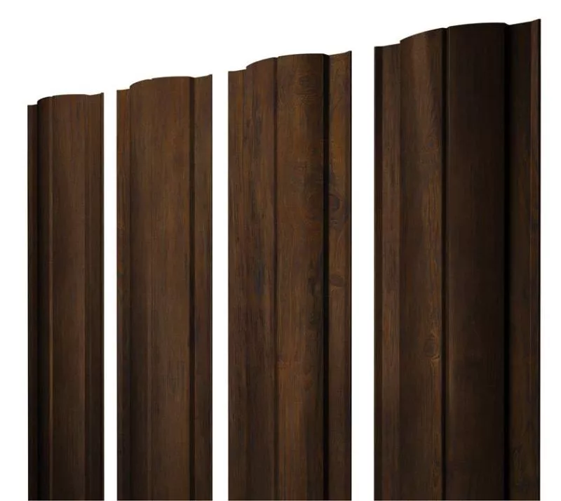 Штакетник Круглый с прямым резом 0,45 Print Elite Chestnut Wood TwinColor купить в екатеринбурге