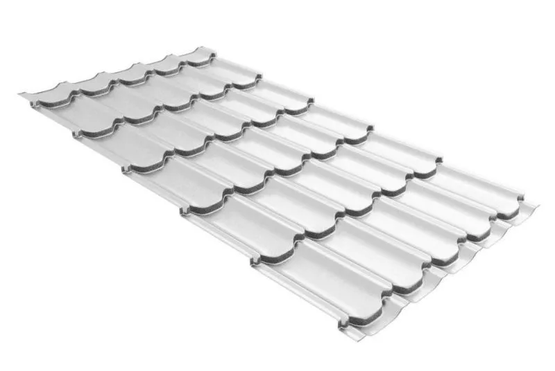 Металлочерепица Grand Line Kvinta Plus 3D 0,45 Полиэстер RAL 9003 сигнальный белый купить в екатеринбурге