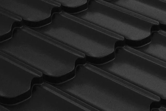 Металлочерепица GL Kvinta Plus 0,5 GreenCoat Pural Matt RAL 9005 черный купить в екатеринбурге