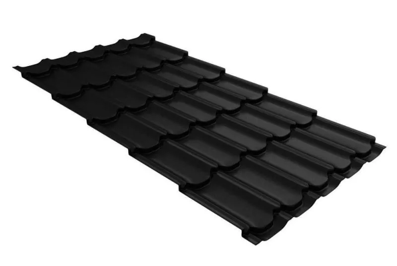 Металлочерепица GL Kvinta Plus 0,5 GreenCoat Pural Matt RAL 9005 черный купить в екатеринбурге