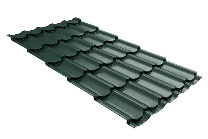 Металлочерепица GL Kvinta Plus 0,5 GreenCoat Pural Matt RR 11 темно-зеленый купить в екатеринбурге