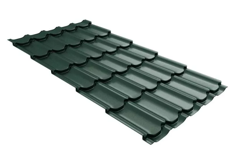 Металлочерепица GL Kvinta Plus 0,5 GreenCoat Pural Matt RAL 6020 хромовая зелень купить в екатеринбурге