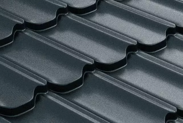 Металлочерепица GL Kvinta Plus 3D 0,5 Satin Matt RAL 7024 мокрый асфальт купить в екатеринбурге