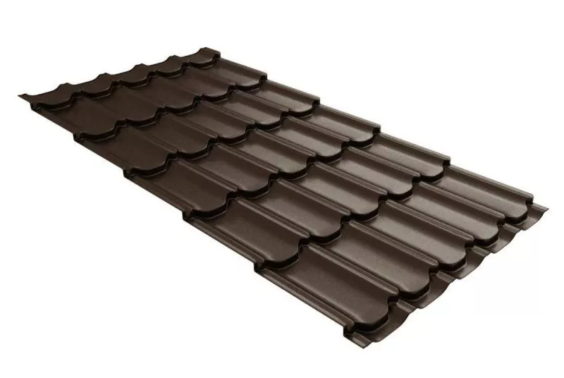 Металлочерепица GL Kvinta Plus 0,5 GreenCoat Pural Matt RR 887 шоколадно-коричневый купить в екатеринбурге