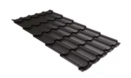 Металлочерепица GL Квинта плюс (Kvinta Plus) 0,5 GreenCoat Pural Matt RAL 8019 Темно-коричневый. Цена: 2748 руб. Артикул: GrandLineM52-8019