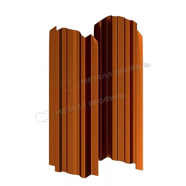 Штакетник металлический МЕТАЛЛ ПРОФИЛЬ LАNE-O 16,5х99 (AGNETA-03-Copper\Copper-0.5) купить в екатеринбурге
