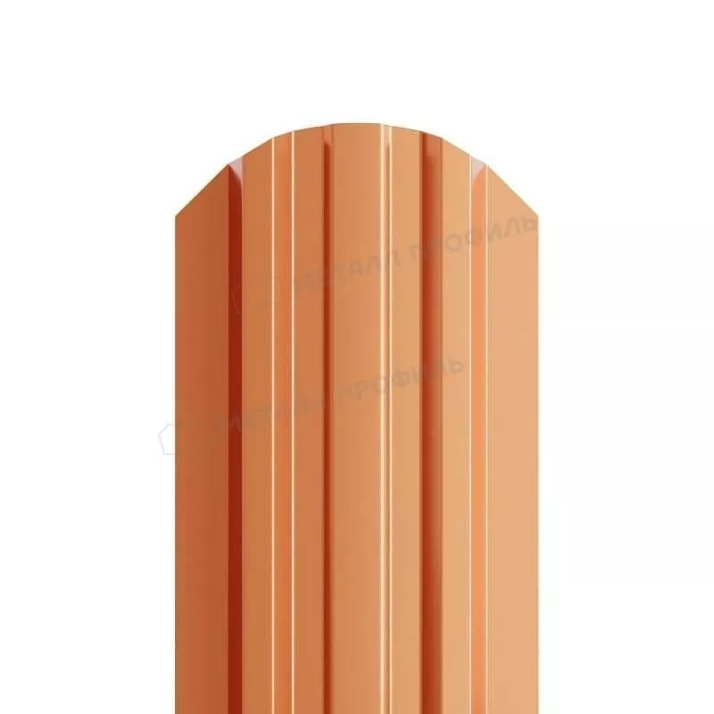 Штакетник Металл Профиль LANE-O (полукруглый верх) AGNETA 0,5 мм Copper Медь купить в екатеринбурге