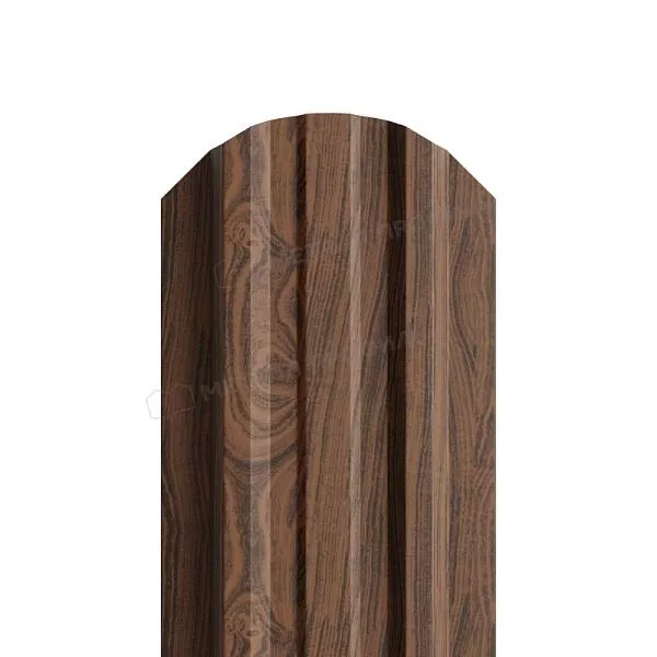 Штакетник металлический МЕТАЛЛ ПРОФИЛЬ LАNE-O 16,5х99 (ECOSTEEL_МАД-01-МореныйДуб-0.5) купить в екатеринбурге