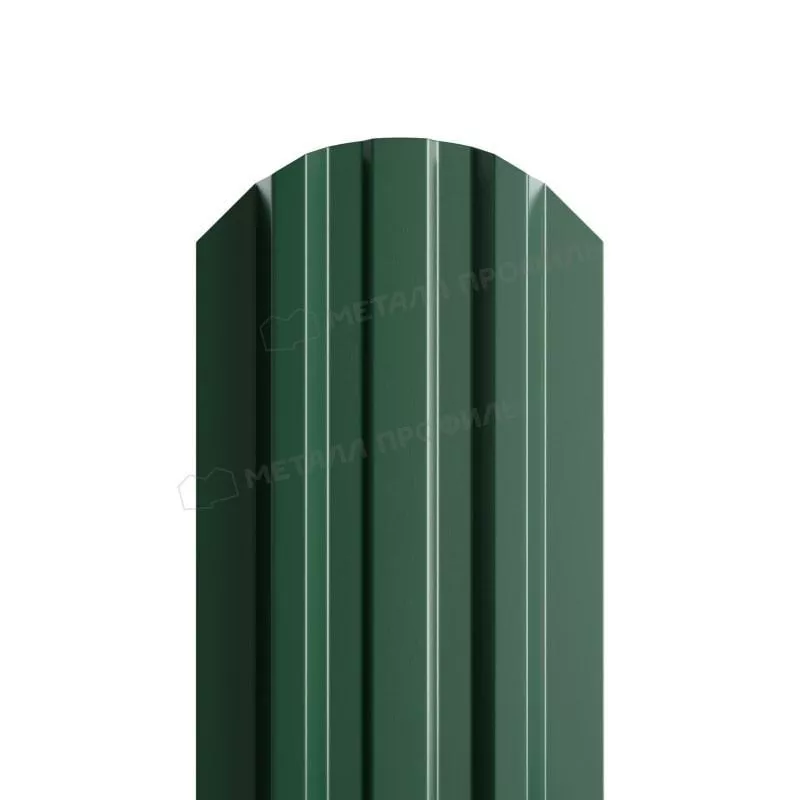 Штакетник Металл Профиль LANE-O (полукруглый верх) NormanMP 0,5 мм RAL 6005 зеленый мох купить в екатеринбурге
