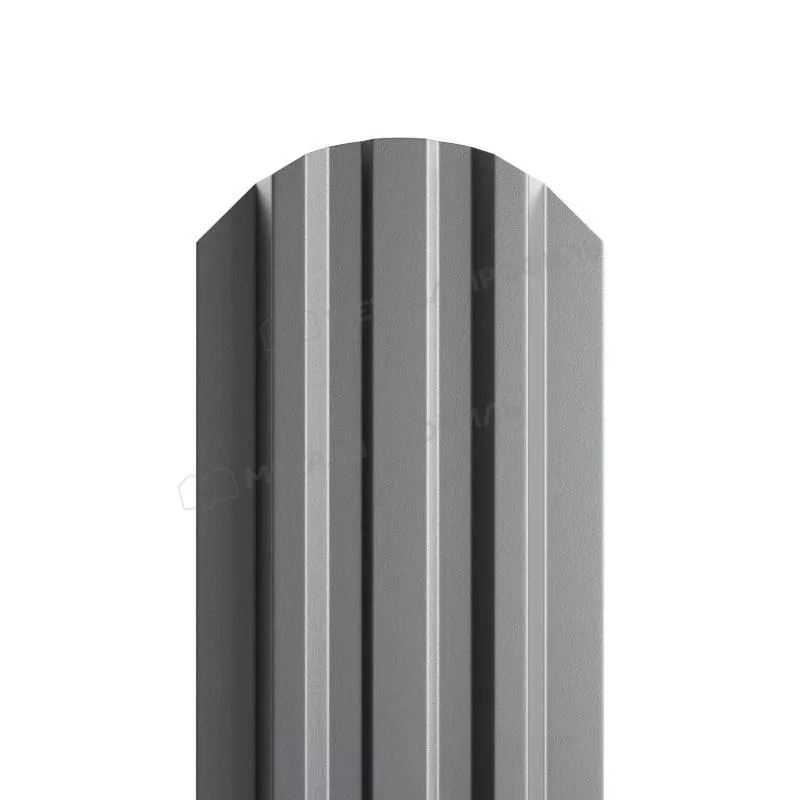 Штакетник Металл Профиль LANE-O (полукруглый верх) NormanMP 0,5 мм RAL 7004 сигнальный серый купить в екатеринбурге