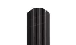 Штакетник Металл Профиль LANE-O (полукруглый верх) PE 0,45 мм RR 32 темно-коричневый. Артикул: MP_Sht_015