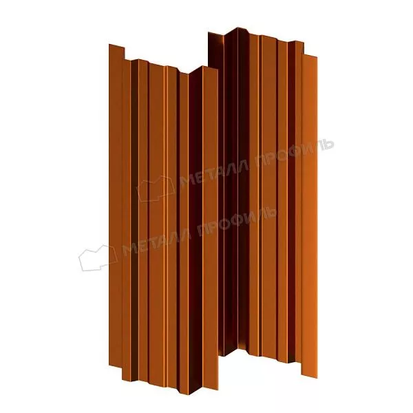 Штакетник металлический МЕТАЛЛ ПРОФИЛЬ LАNE-T 16,5х99 (AGNETA-03-Copper\Copper-0.5) купить в екатеринбурге