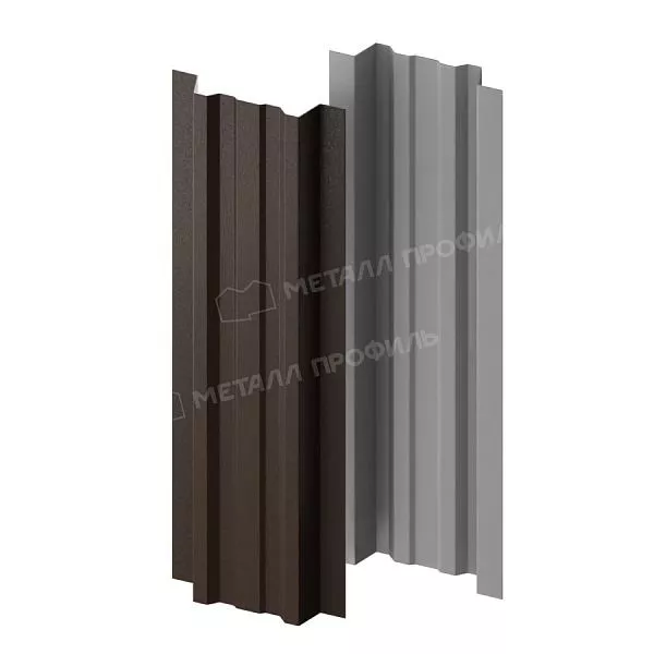 Штакетник металлический МЕТАЛЛ ПРОФИЛЬ LАNE-T 16,5х99 (VALORI-20-DarkBrown-0.5) купить в екатеринбурге