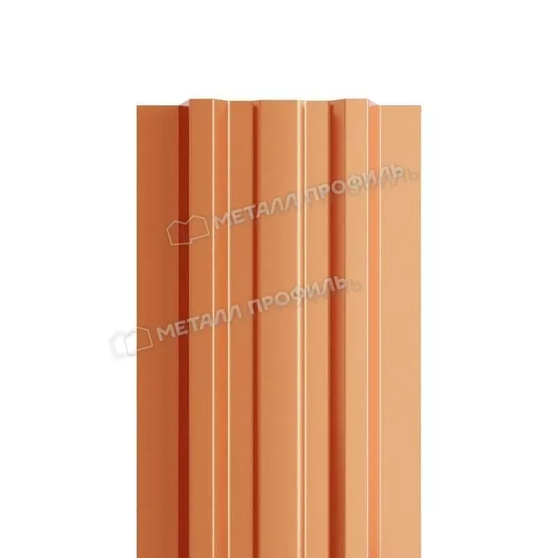 Штакетник Металл Профиль LANE-Т (прямой) AGNETA 0,5 мм Copper медь купить в екатеринбурге