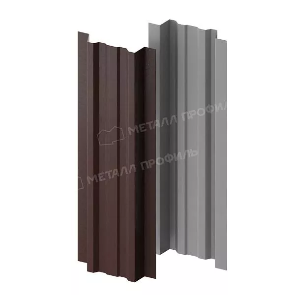 Штакетник металлический МЕТАЛЛ ПРОФИЛЬ LАNE-T 16,5х99 (VikingMP E-20-8019-0.5) купить в екатеринбурге