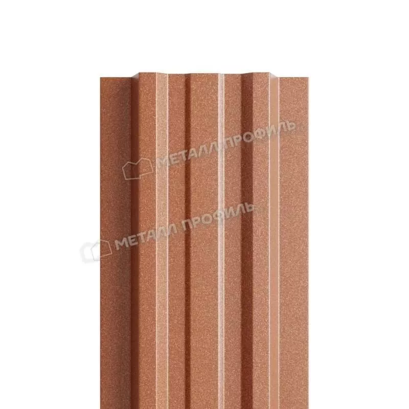 Штакетник Металл Профиль LANE-Т (прямой) PURMAN 0,5 мм Argillite медный металлик купить в екатеринбурге
