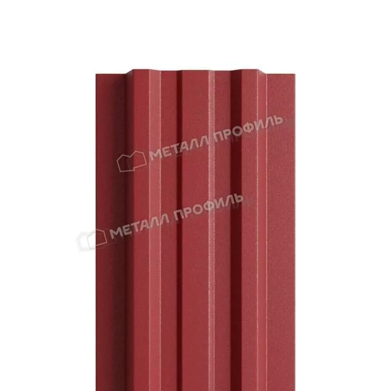 Штакетник Металл Профиль LANE-Т (прямой) VikingMP 0,45 мм RAL 3011 коричнево-красный купить в екатеринбурге