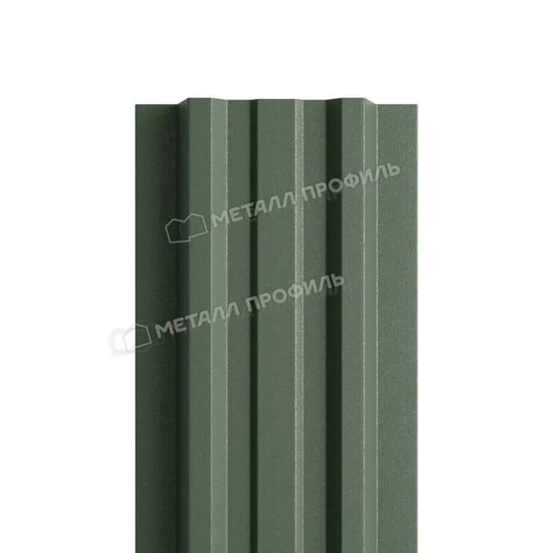 Штакетник Металл Профиль LANE-Т (прямой) VikingMP 0,45 мм RAL 6007 бутылочно-зеленый купить в екатеринбурге
