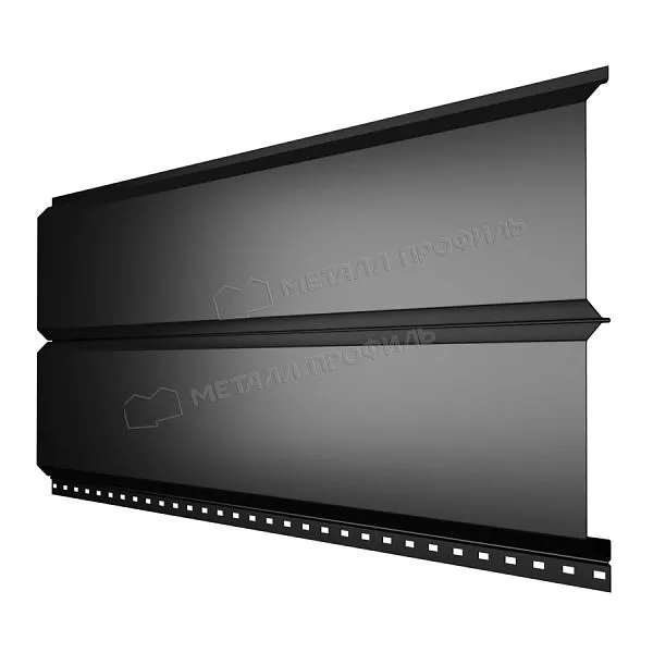 Сайдинг МЕТАЛЛ ПРОФИЛЬ Lбрус-XL-14х335 NormanMP (ПЭ-01-9005-0.5) купить в екатеринбурге