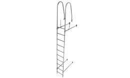 Лестница стеновая Grand Line RAL 7005 2,76м. Цена: 28882 руб. Артикул: 43834