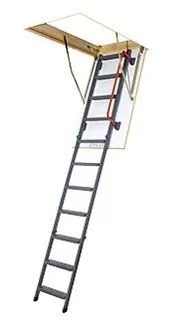 Складная металлическая чердачная лестница с поручнем Fakro LMK 60х120х280 см купить в екатеринбурге