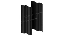 Штакетник металлический МЕТАЛЛ ПРОФИЛЬ М-111-Т (ПЭМАД-01-9005\9005-0.4). Артикул: 46487