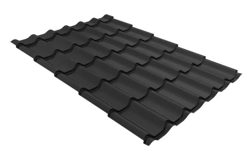 Металлочерепица Grand Line Classic 0.5 Satin Matt TX RAL 7016 антрацитово-серый купить в екатеринбурге