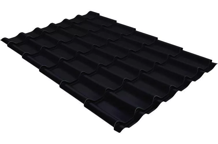 Металлочерепица GL Classic 0.5 Drap TX RAL 9005 черный купить в екатеринбурге